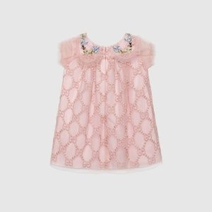 Baby GG embroidered tulle dress